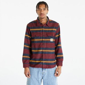 Bunda Carhartt WIP Oregon Shirt Jacket Starco Stripe, Bordeaux M