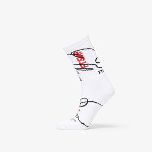Ponožky Footshop The Skateboard Socks White/ Red 43-46