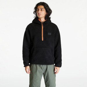 Mikina Calvin Klein Jeans Sherpa Half-Zip Hoodie Black M