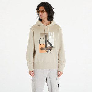 Mikina Calvin Klein Jeans Connected Layer Land Hoodie Beige XL