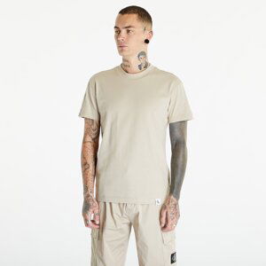 Tričko Calvin Klein Jeans Woven Tab Short Sleeve Tee Plaza Taupe XS