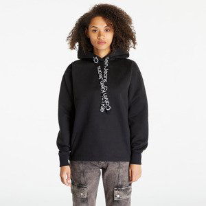 Mikina Calvin Klein Jeans Oversized Logo Tape Hoodie Black M
