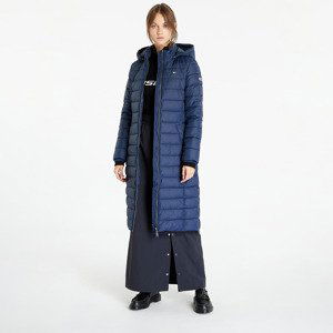 Kabát Tommy Jeans Tjw Basic Hooded Coat Blue XS