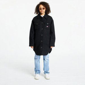 Kabát Tommy Jeans Wool Coat Black S