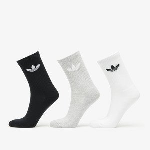 Ponožky adidas Trefoil Cushion Crew Sock 3-Pack White/ Medium Grey Heather/ Black M