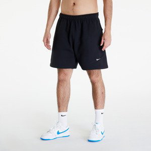 Šortky Nike Solo Swoosh Men's Brushed-Back Fleece Shorts Black/ White XS