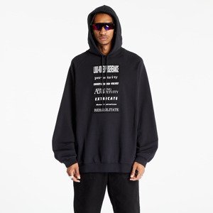Mikina FRED PERRY x RAF SIMONS Printed Patch Hooded Sweat Black M