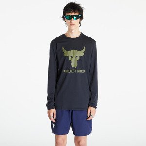 Tričko Under Armour Project Rock Brahma Bull Long Sleeve Tee Black/ Marine OD Green/ Marine OD Green M