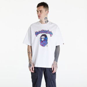 A BATHING APE Mad Flame Ape Head Relaxed Fit Tee White