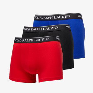 Boxerky Ralph Lauren Stretch Cotton Classic Trunk 3-Pack Blue/ Red/ Black XL