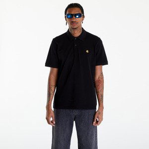 Tričko Carhartt WIP Short Sleeve Chase Pique Polo T-Shirt UNISEX Black/ Gold L