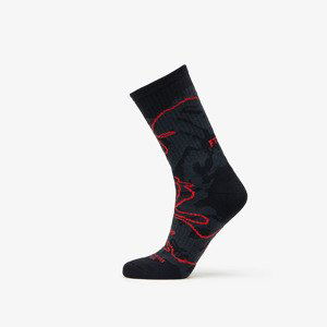 Ponožky Footshop The More Basketball Socks Black/ Red 39-42