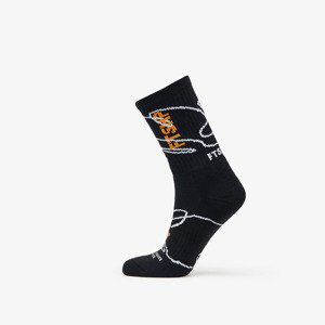 Ponožky Footshop The Skateboard Socks Black/ Orange 36-38