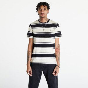 Tričko FRED PERRY Bold Stripe T-Shirt Oatmeal/ Ecru/ Black S