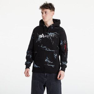 Mikina Alpha Industries Lightning AOP Hoody Black M