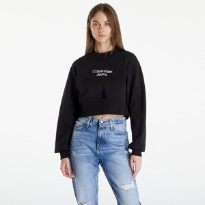 Mikina Calvin Klein Jeans Stacked Institutional Sweatshirt Black XS