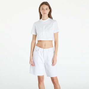 Tričko Calvin Klein Jeans Premium Monologo Cropped T-Shirt White S
