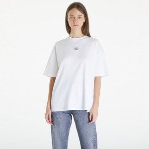 Tričko Calvin Klein Jeans Woven Label Rib Short Sleeve Tee White L