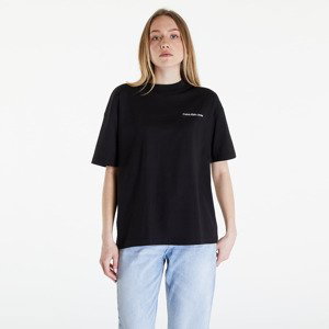 Tričko Calvin Klein Jeans Embroidered Slogan Back Tee Black XS