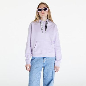 Mikina Tommy Jeans Boxy Logo Drawcord Hoodie Lavender Flower L