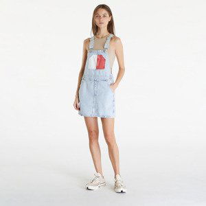 Šaty Tommy Jeans Dungaree Flag Dress Denim Light M