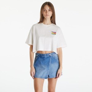 Tričko Tommy Jeans Oversized Cropped Summer Flag Tee Ancient White XS
