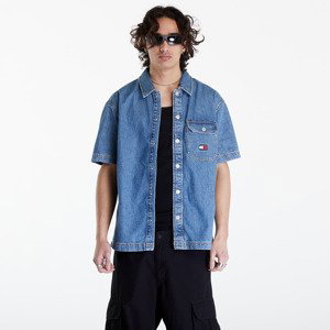 Košile Tommy Jeans Denim Short Sleeve Overshirt Mid Indigo S