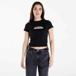Tričko Calvin Klein Jeans Diffused Box Fitted Short Sleeve Tee Black M