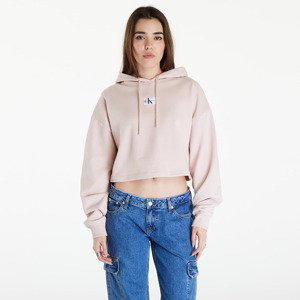 Mikina Calvin Klein Jeans Woven Label Hoodie Sepia Rose L