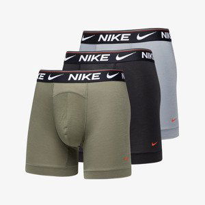 Boxerky Nike Dri-FIT Ultra Comfort Boxer Brief 3-Pack Cool Grey/ Medium Olive/ Black M