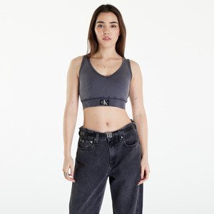 Top Calvin Klein Jeans Label Washed Rib Crop Top Washed Black L