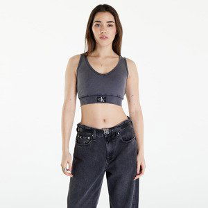 Top Calvin Klein Jeans Label Washed Rib Crop Top Washed Black M