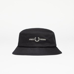 Klobouk FRED PERRY Graphic Brand Twill Bucket Hat Black/ Warm Grey L