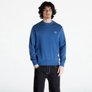 Mikina FRED PERRY Crew Neck Sweatshirt Midnight Blue/ Lghice XL