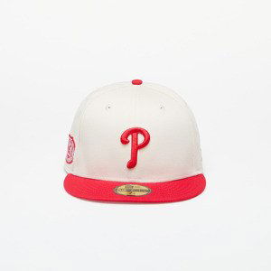 Kšiltovka New Era Philadelphia Phillies 59FIFTY Fitted Cap Ivory/ Front Door Red 7 1/8