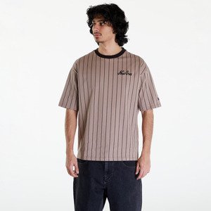 Tričko New Era Pinstripe Oversized T-Shirt UNISEX Ash Brown/ Black M
