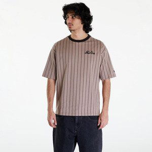 Tričko New Era Pinstripe Oversized T-Shirt UNISEX Ash Brown/ Black S