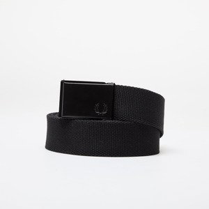 Pásek FRED PERRY Graphic Branded Webbing Belt Black/ Warm Grey M