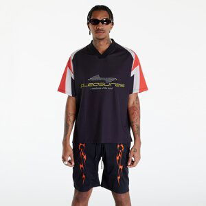 Tričko PLEASURES Mind Soccer Jersey Short Sleeve Tee Black M