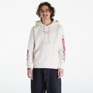 Mikina Alpha Industries Dragon EMB Hoody Jet Stream White L