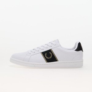 Tenisky FRED PERRY B721 Leather/Branded Webbing White/ Warm Grey EUR 8