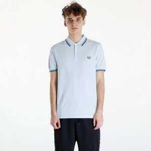 Tričko FRED PERRY Twin Tipped Fred Perry Shirt Light Ice/ Cyber Blue/ Midnight Blue M