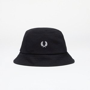 Klobouk FRED PERRY Pique Bucket Hat Black/ Snowwhite L