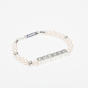 Ambush Pearl Letterblock Bracelet Silver 1