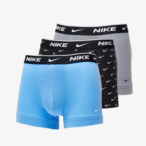 Boxerky Nike Dri-FIT Trunk 3-Pack Swoosh Print/ Grey/ University Blue S