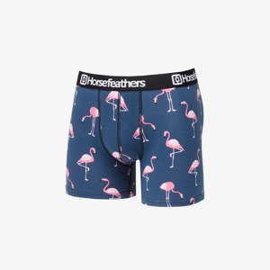 Horsefeathers Sidney Boxer Shorts Blue/ Flamingos Print