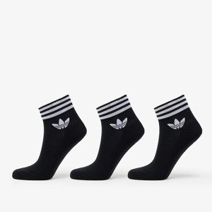 Ponožky adidas Originals Trefoil Ankle Socks 3-Pack Black/ White 43-46