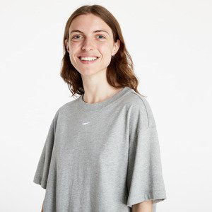 Šaty Nike W NSW Essentials SS Dress Grey Heather/ White S