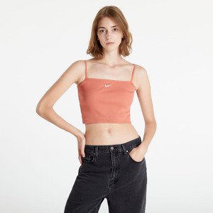 Top Nike NSW Essential Ribbed Crop Top Madder Root/ White S