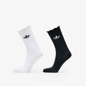 Ponožky adidas Semi-Sheer Ruffle Crew Socks 2-Pack White/ Black 37-39